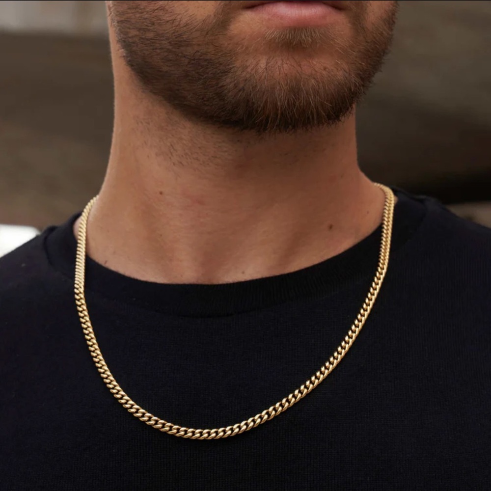 Gld 5mm Cuban Link Chain, Size 20”